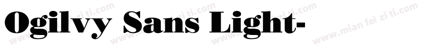 Ogilvy Sans Light字体转换